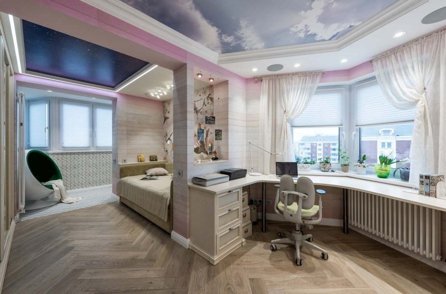 Эркерные окна в детской комнате