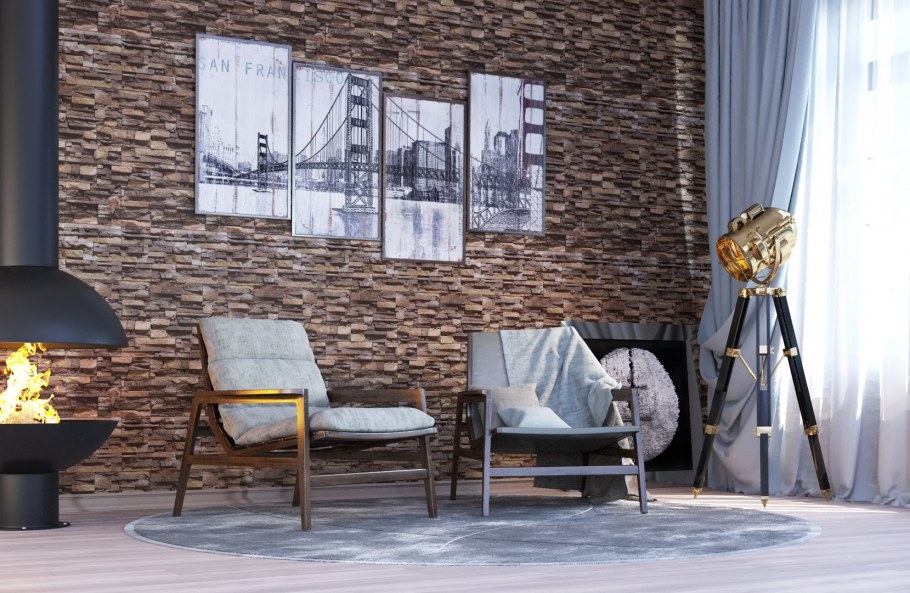 Камень Вайт Хиллс в интерьере