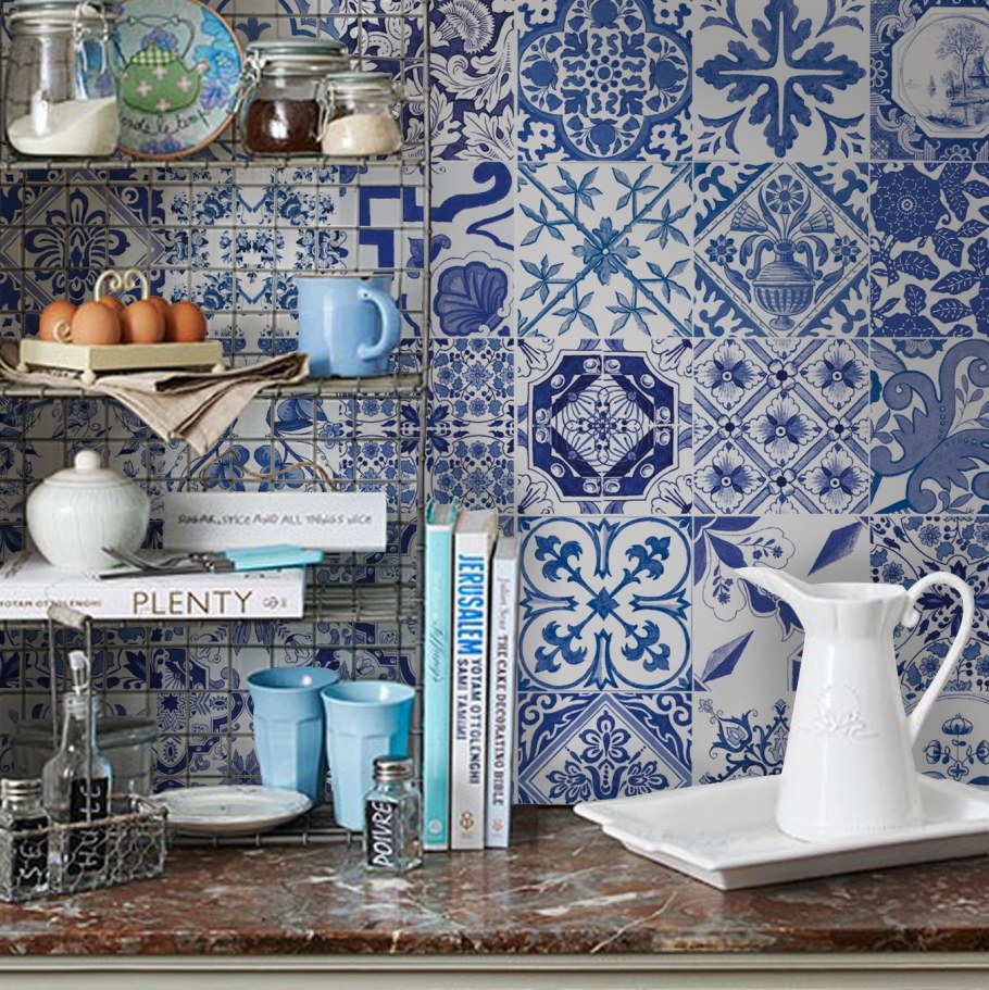 Фартук для кухни плитка азулежу