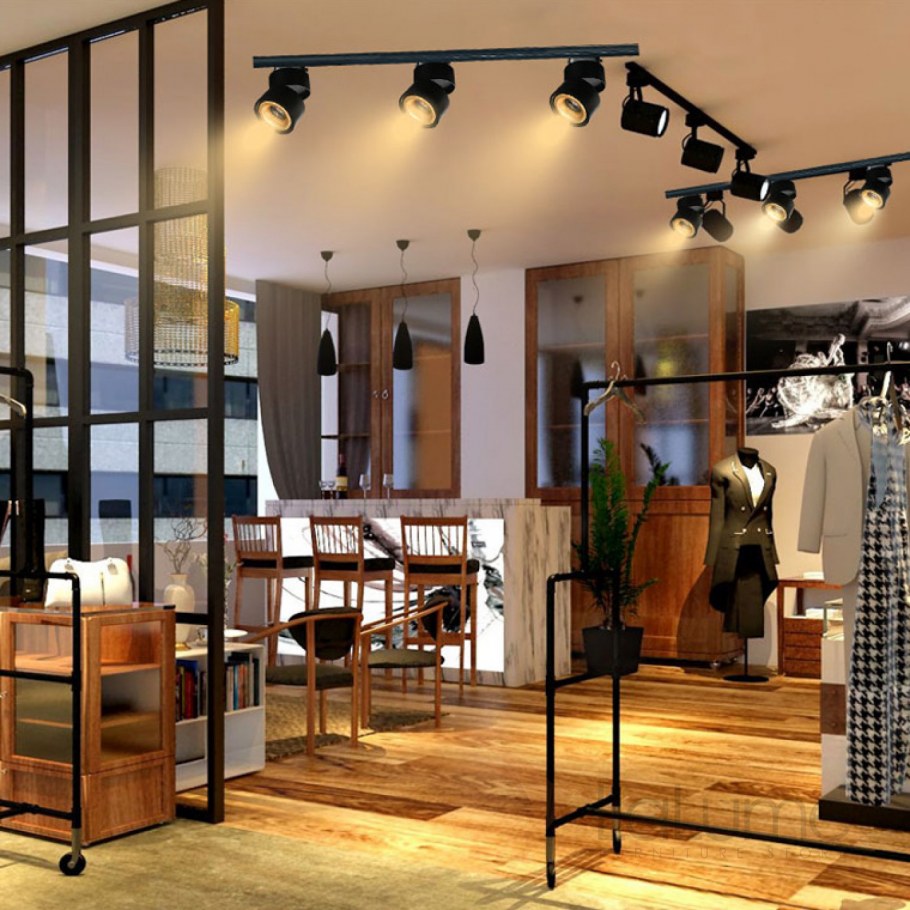 Трековая система освещения в интерьере