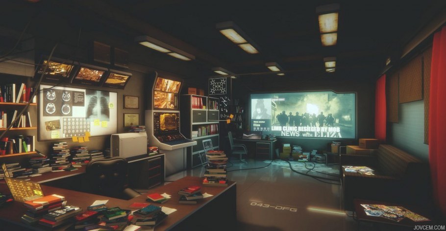 Игровая комната в стиле киберпанк