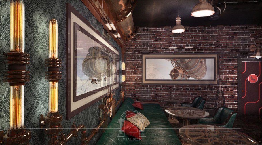 Комната в стиле киберпанк