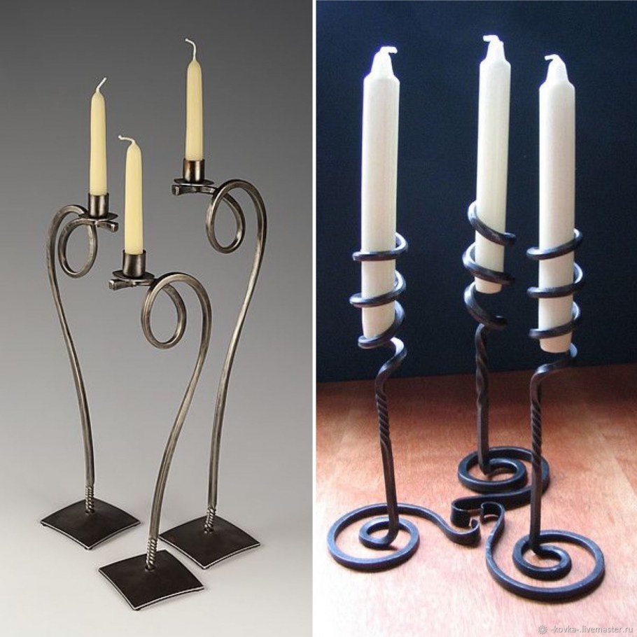 Напольные подсвечники из металла