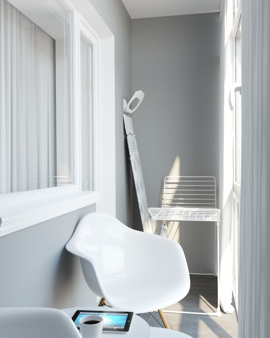 Встраиваемый шкаф на балкон