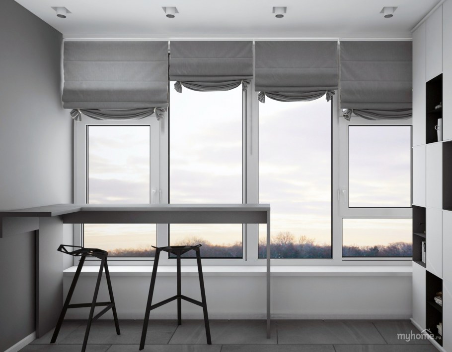 Балкон в стиле лофт