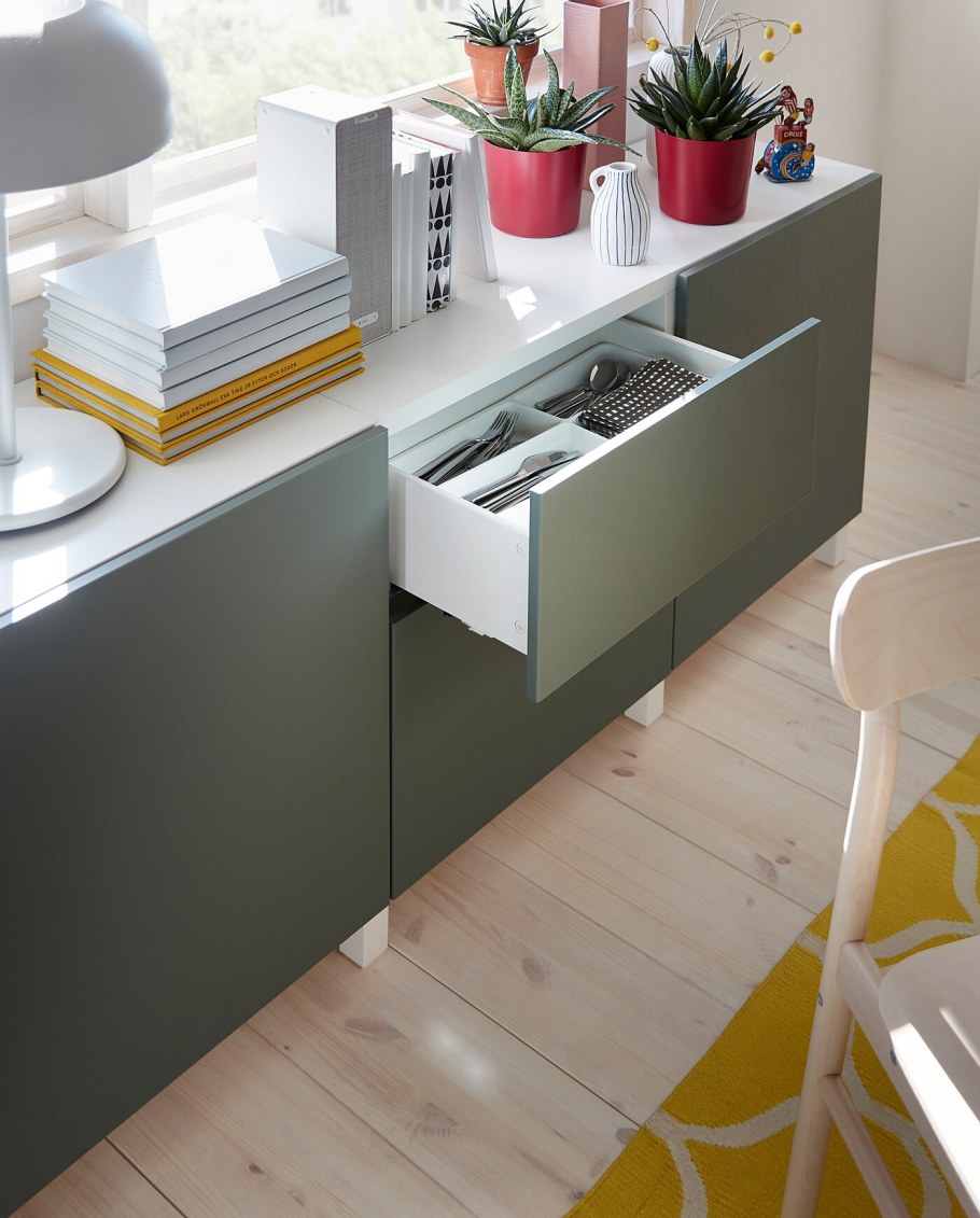 Bestå БЕСТО комбинация д/хранения+стекл дверц