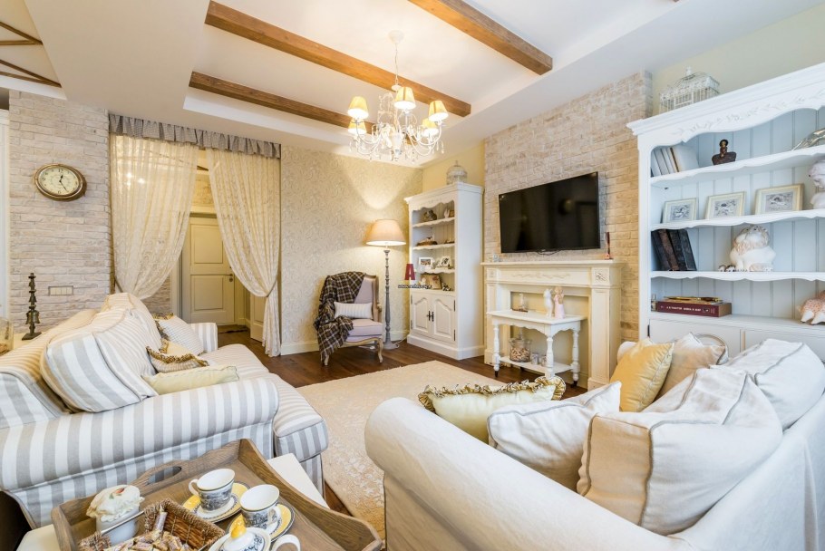 Зал гостиная в стиле Прованс