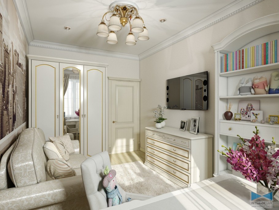 Комната для девушки классика