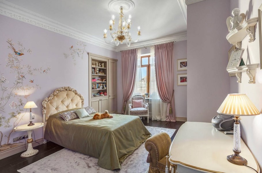 Интерьер комнаты для девушки в классическом стиле