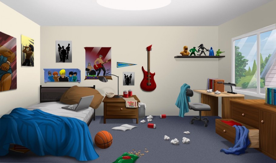 Комната в мультяшном стиле