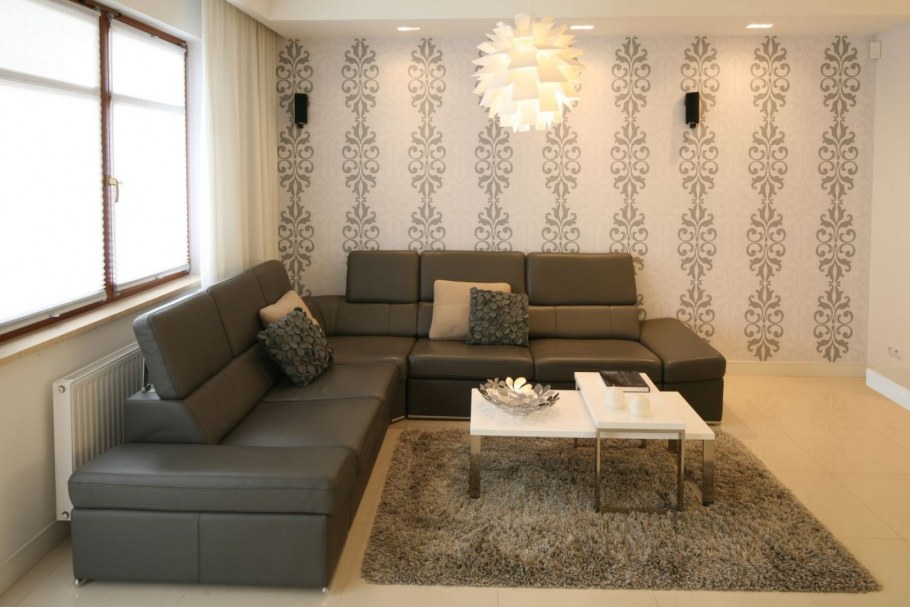 Планировка обоев в зале