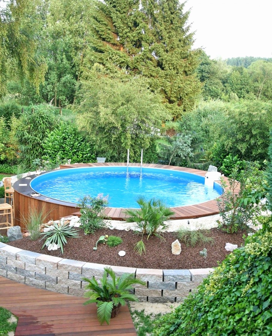 Растения вокруг бассейна