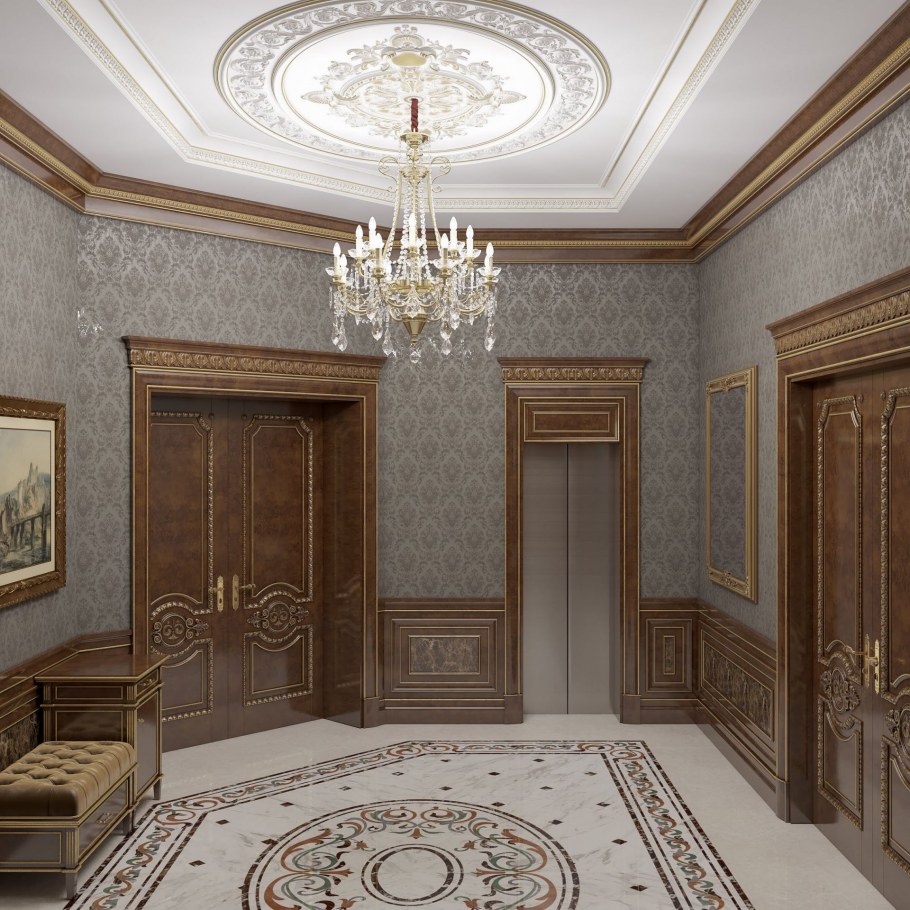 Классические потолки в Холл