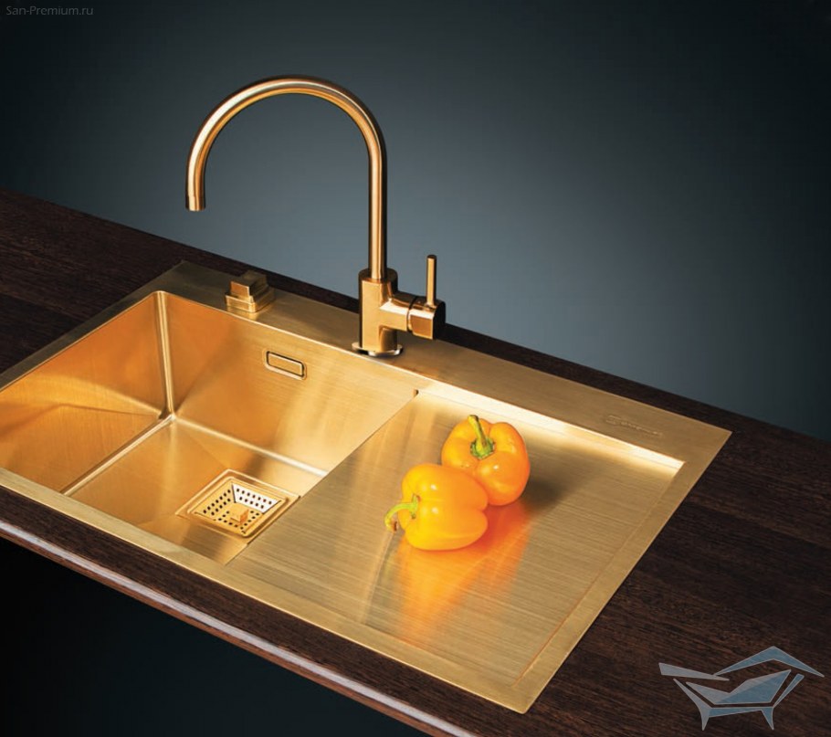 Смеситель Omoikiri Wakayama-PVD-LG, PVD Light Gold, owa-PVD-LG-35