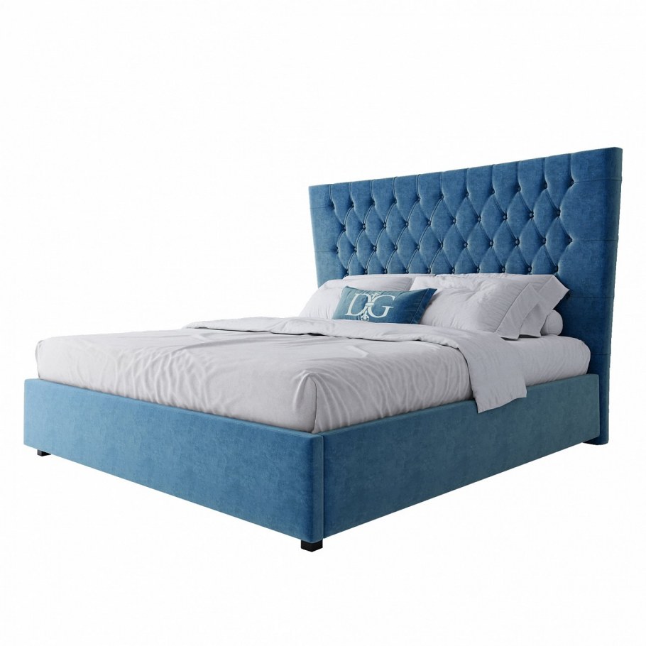Кровать Кира 160х200 синяя