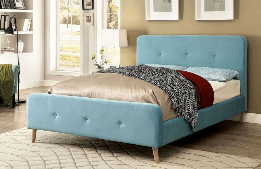 Кровать Хов голубая