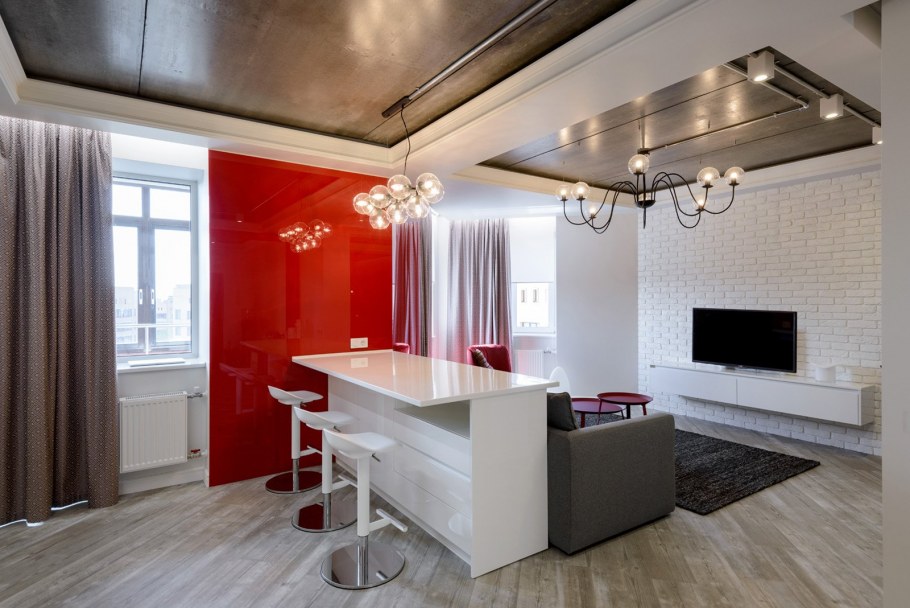 Освещение в квартире студии