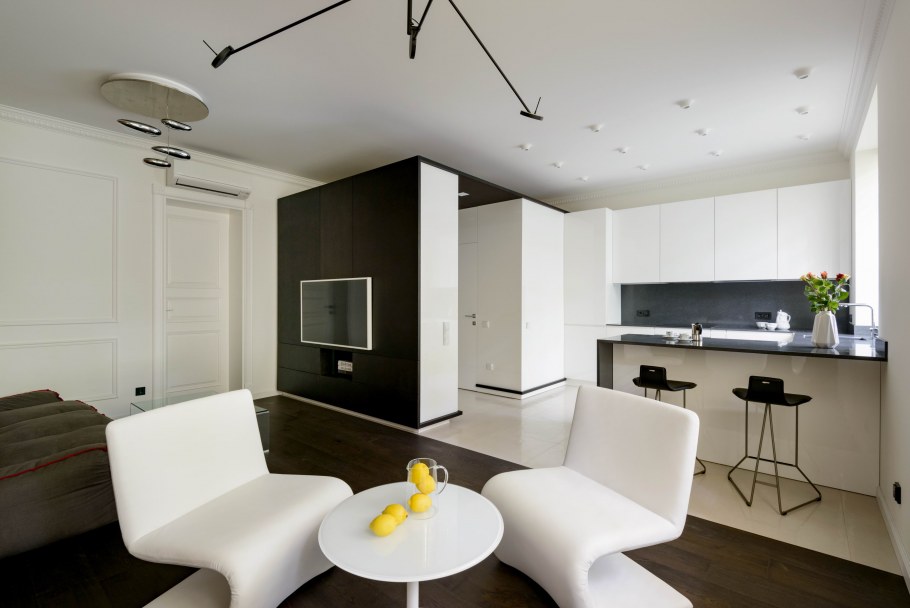 Расположение света в квартире студии