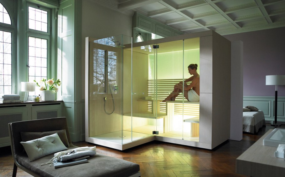 Душевая с сауной интерьер