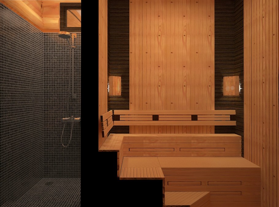 Интерьер сауны в квартире
