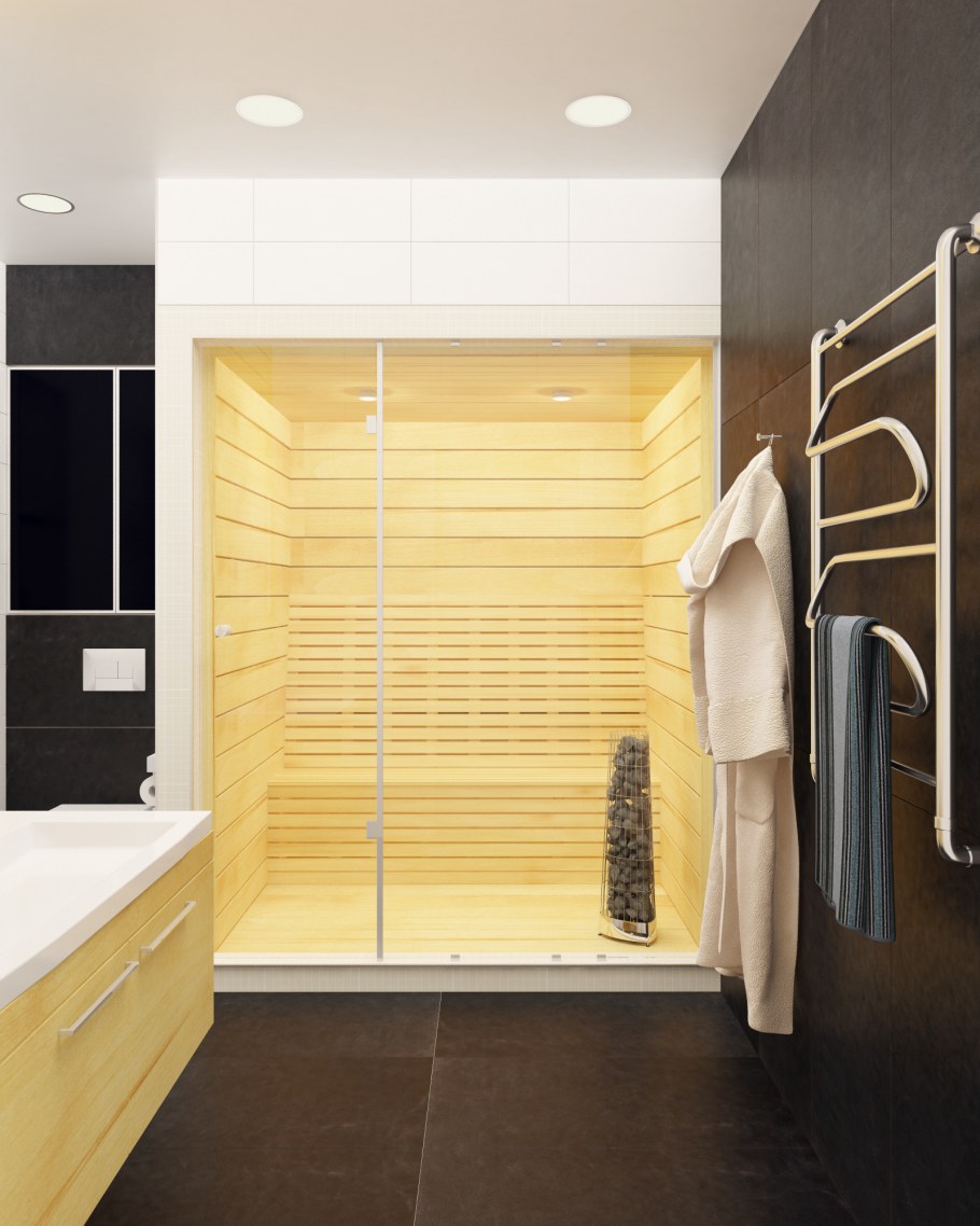 Душевая с сауной интерьер