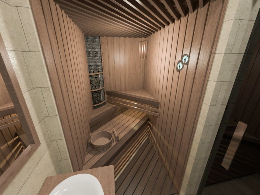 Ванная комната с сауной