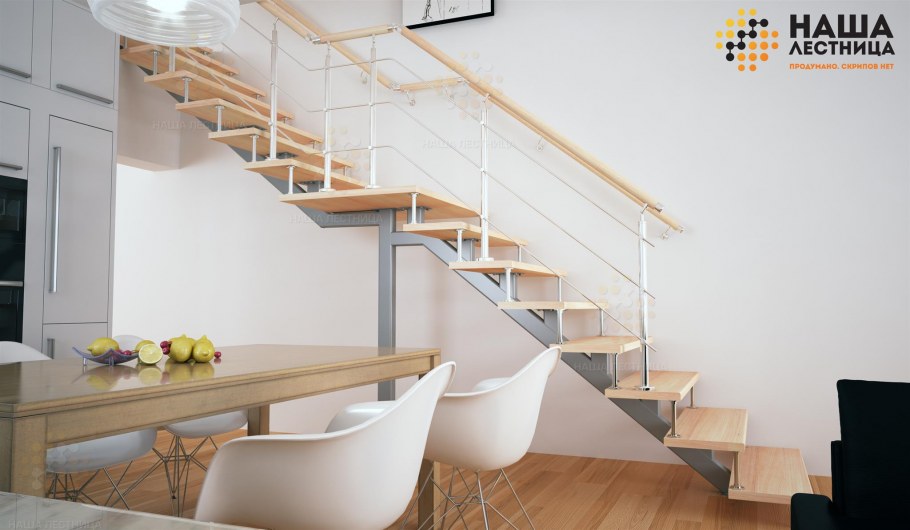 Лестница на 2 этаж на монокосоуре