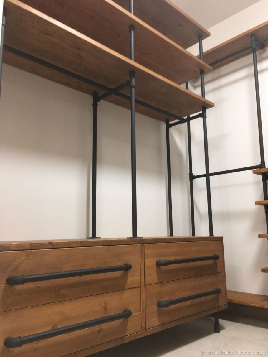 Гардеробная в стиле лофт аристо