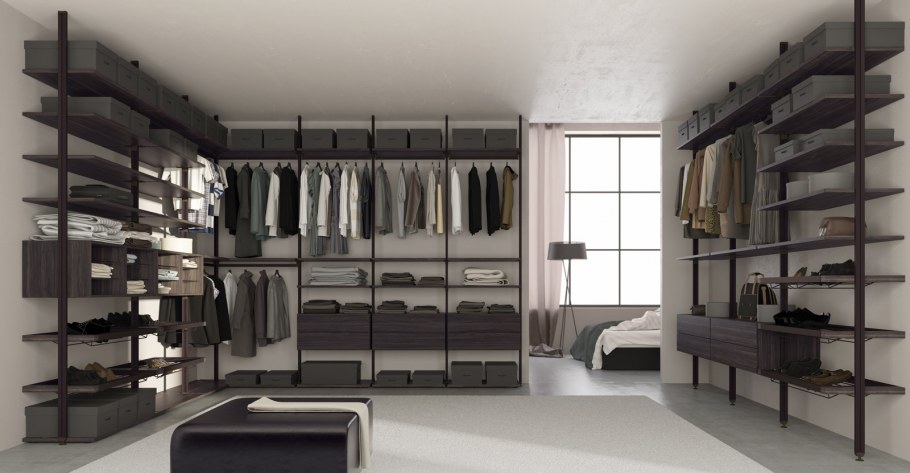 Гардеробная в стиле лофт из труб