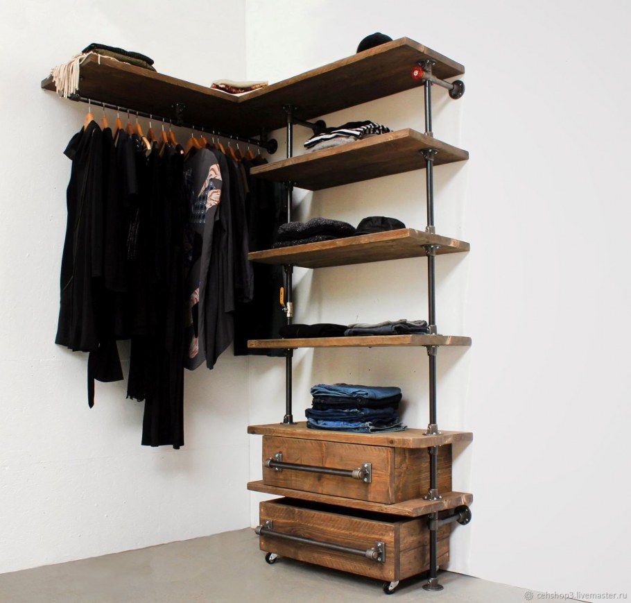 Гардеробная г образная