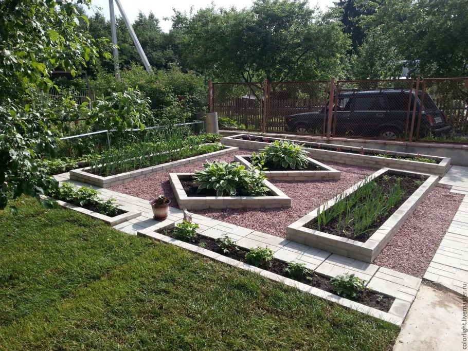 Благоустройство участка с грядками