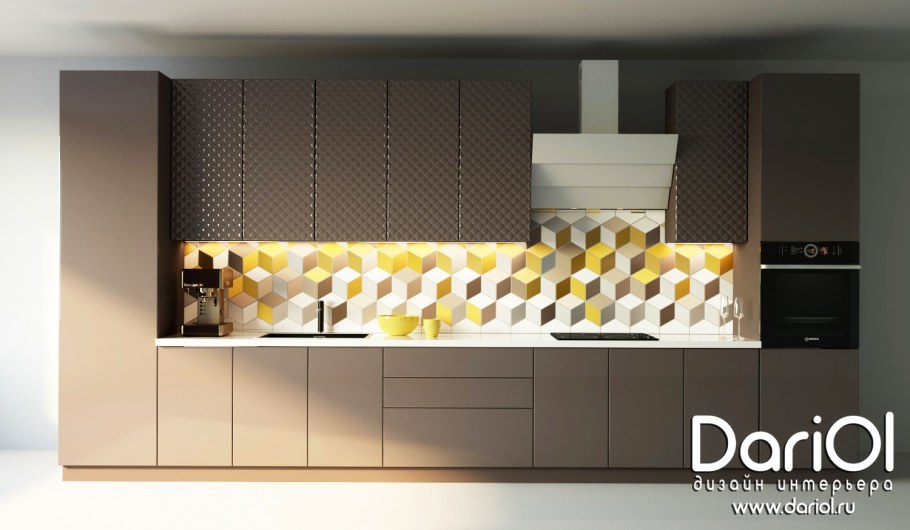 Рифленые фасады для кухни