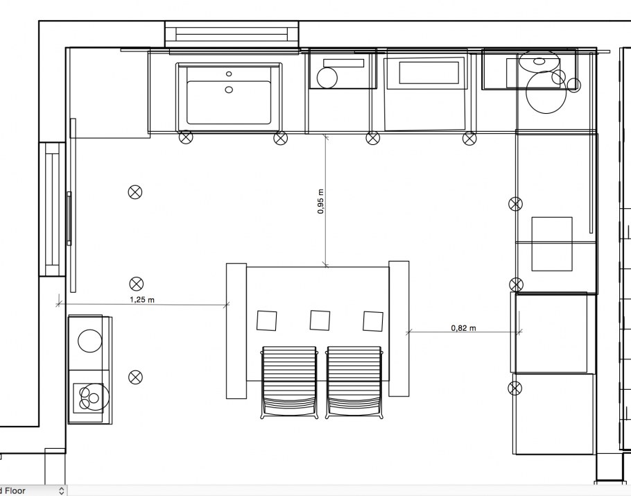 Эргономика островной кухни