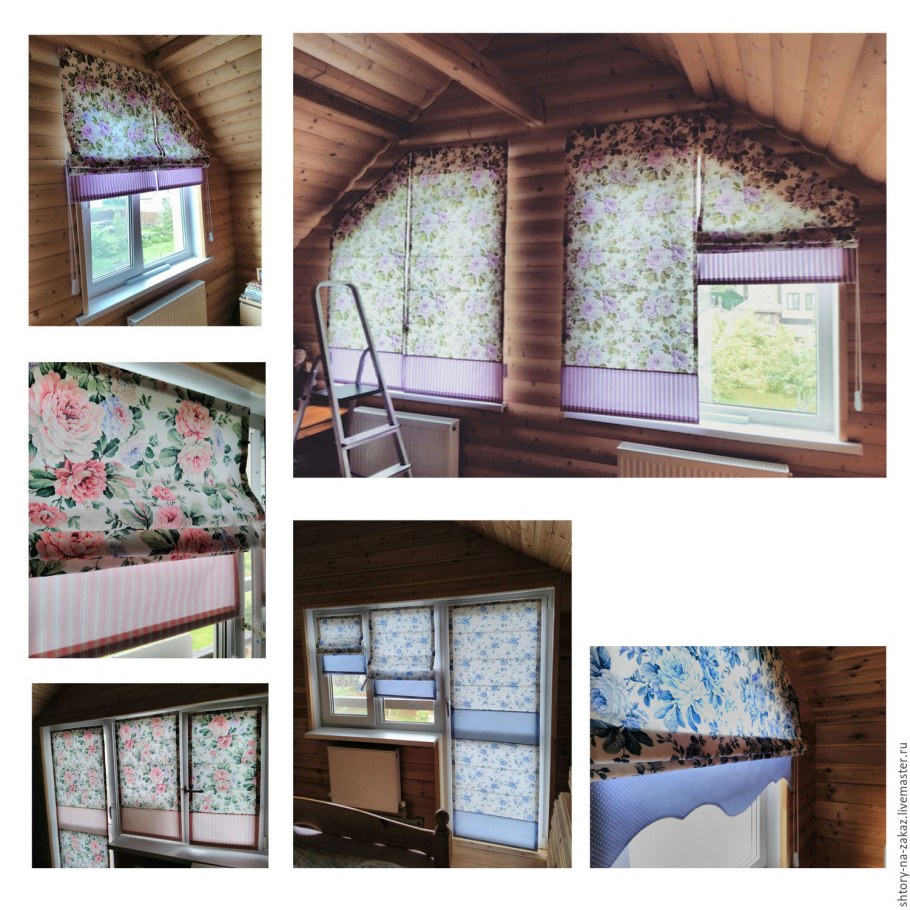 Римская штора на мансардное окно