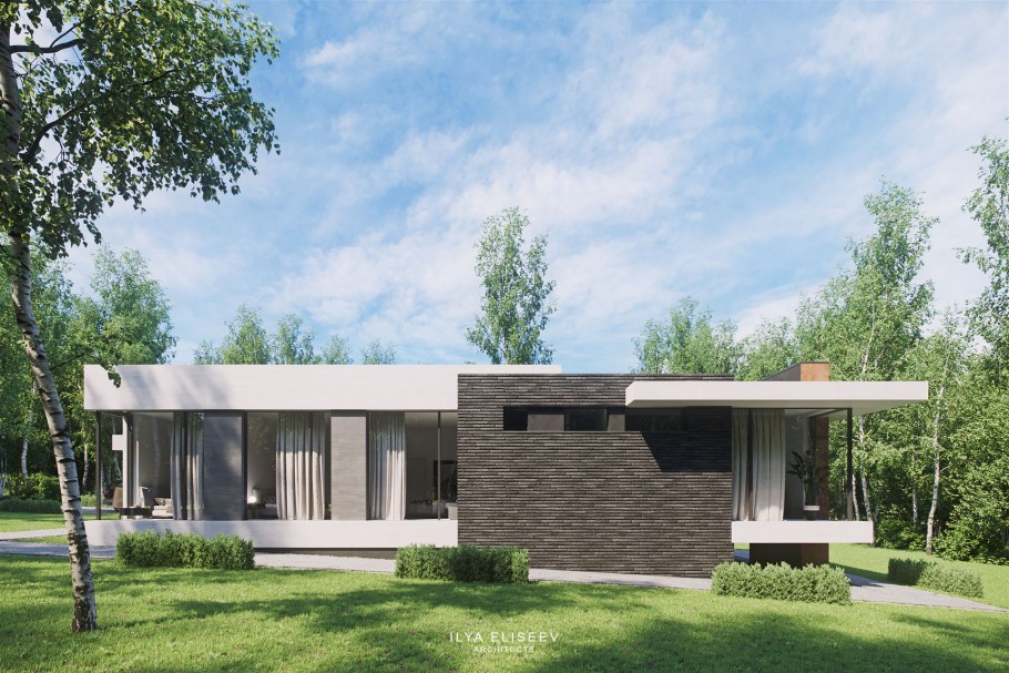 Дом с плоской крышей z500