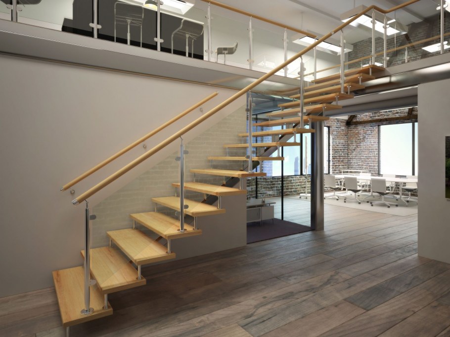 Лестница на 2 этаж на монокосоуре