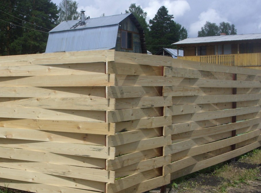 Забор из доски 100х25