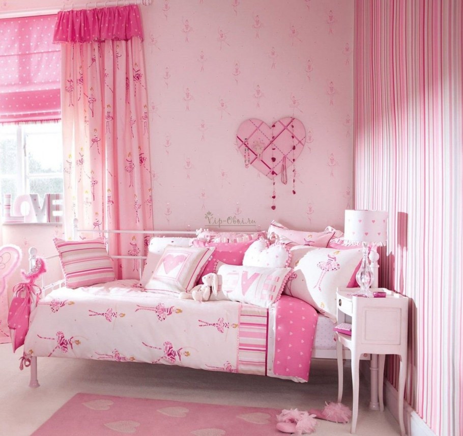 Комната для девочки в розовых тонах