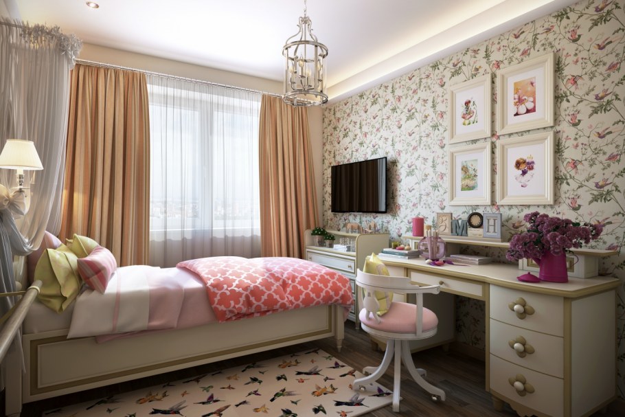 Интерьер комнаты для девочки