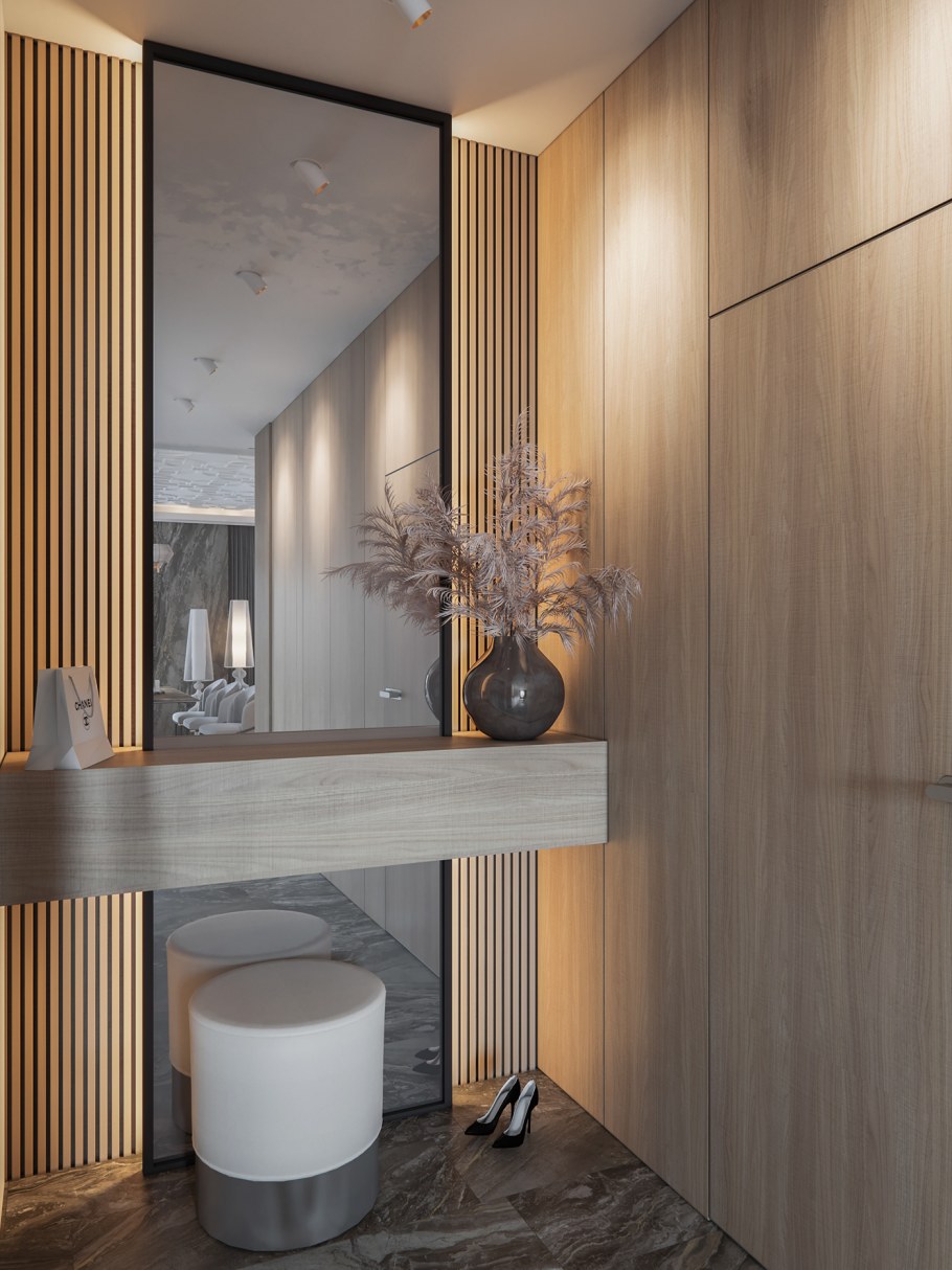 Прихожие из массива и реек