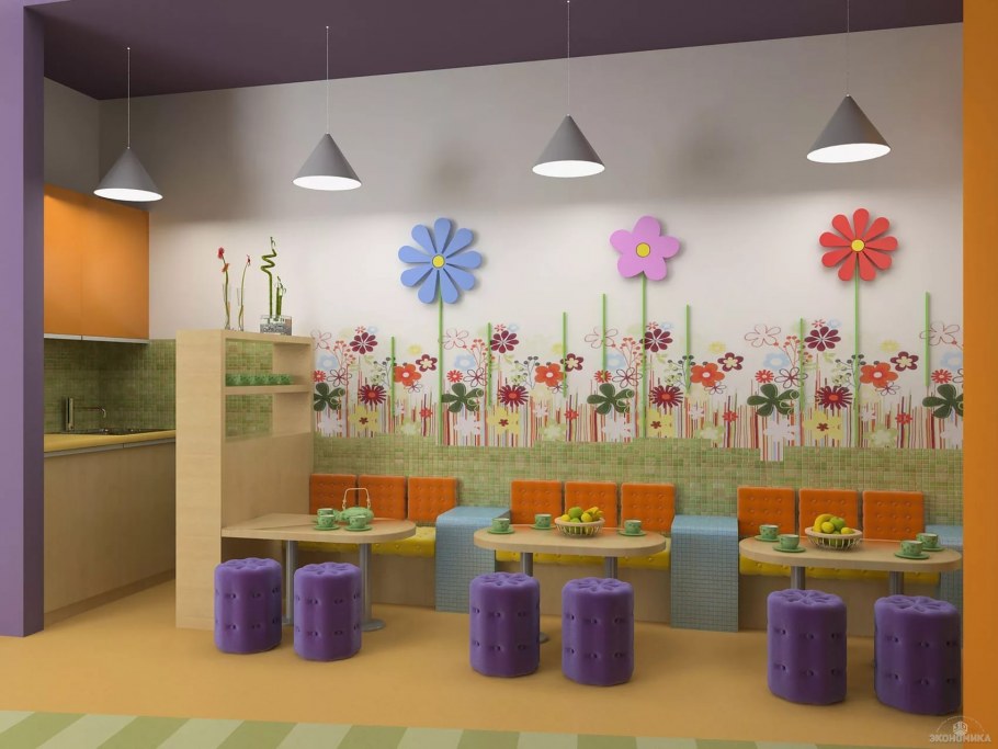 Интерьер групповой комнаты в детском саду