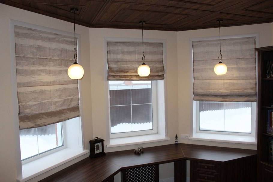 Римские шторы снизу вверх