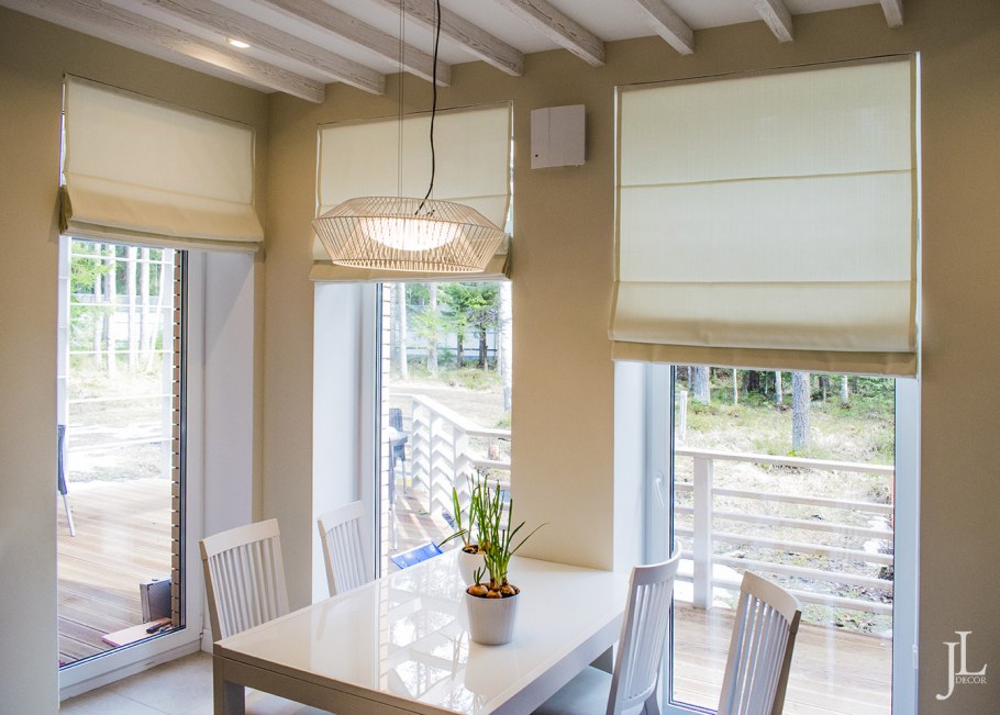 Римскиешторы на эркерное окна