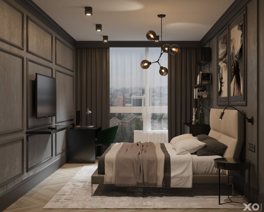 Серая спальня