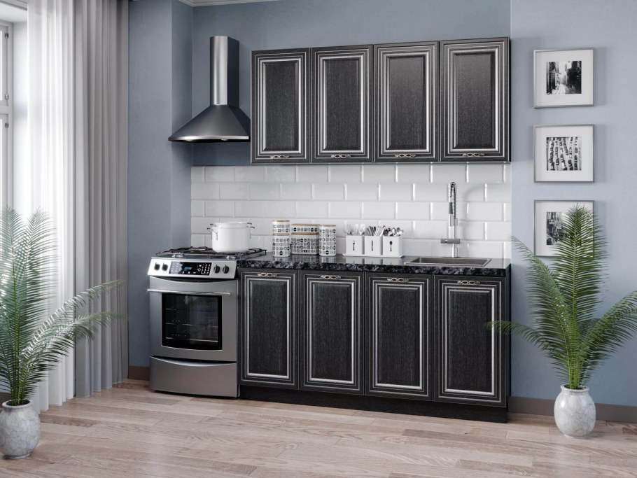 Кухня дуб темный