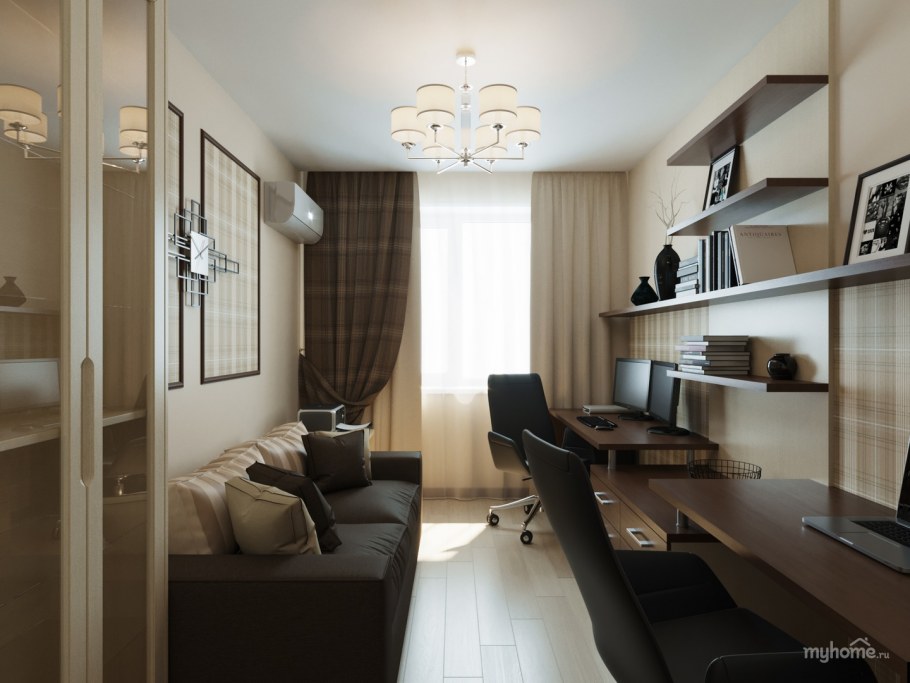 Гостиная с рабочей зоной