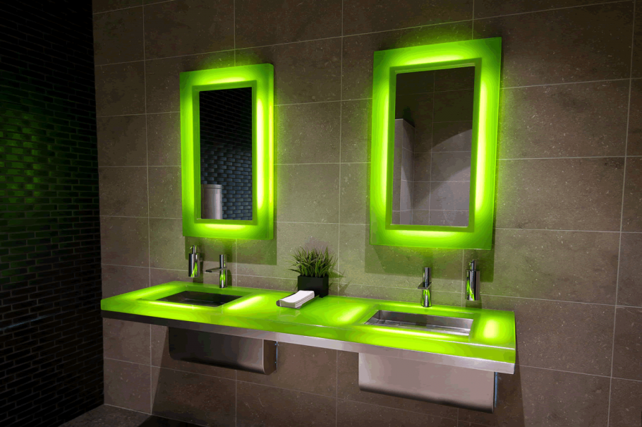 Светодиодная лента в комнате снизу