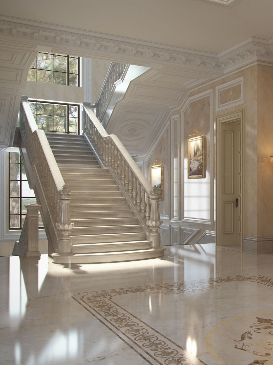 Главный входной зал из мрамора