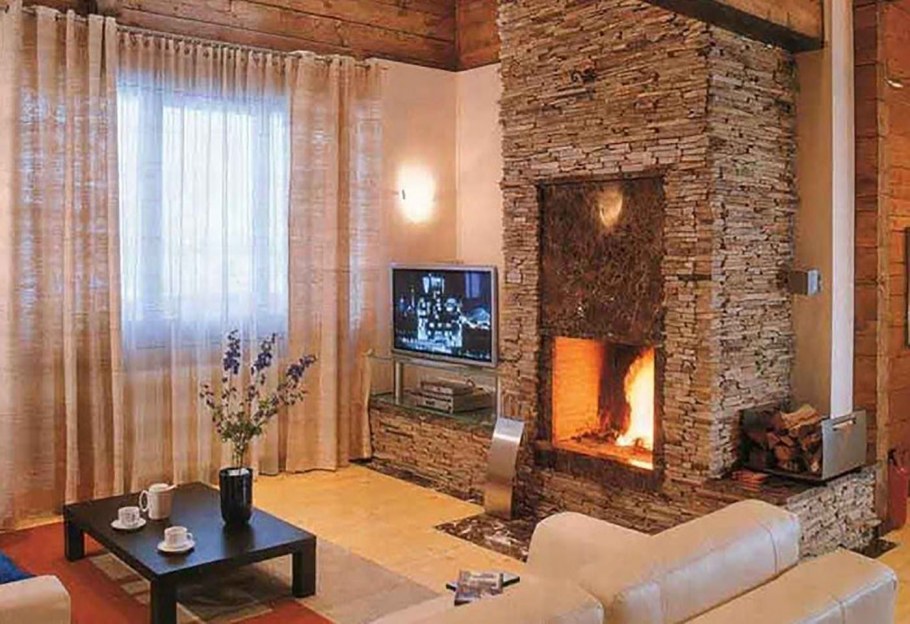 Камин отделка декоративным камнем