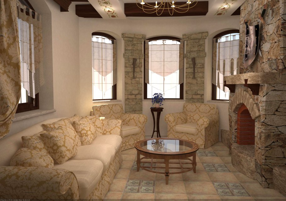 Каменный дом с эркером